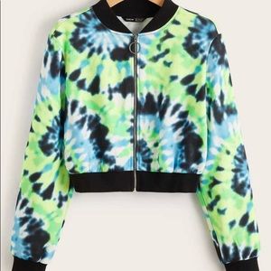 Tie dye bomber jacket xsmall